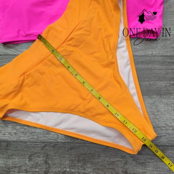 Adisputent High Waiist Bandeau Bikini Swimsuit Size XL - Picture 3 of 4